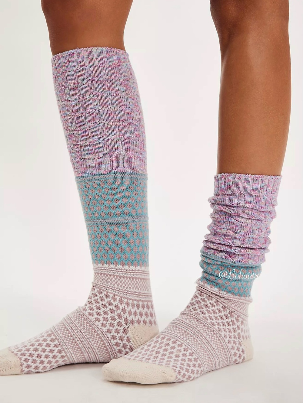NWT Free People Tonal Marled Knee-High Socks